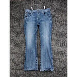 Big Star Jeans Womens 30R (33x31) Blue Maddie Mid Rise Boot Cut Stretch Denim
